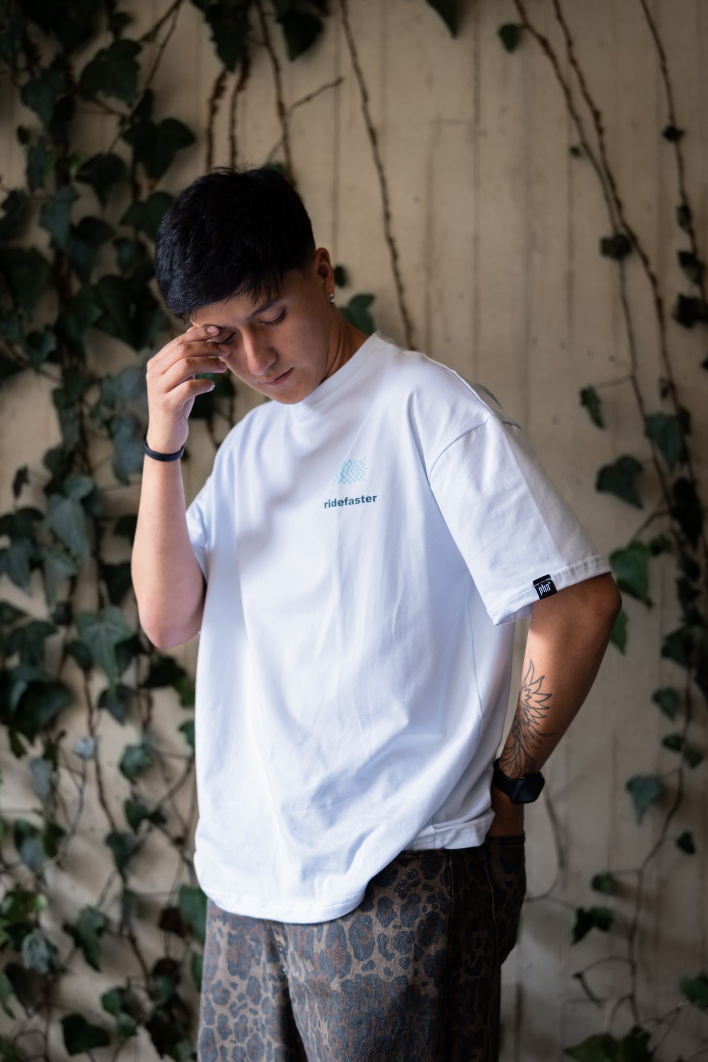 Camiseta Oversize RIDE FASTER WITH & BLUE