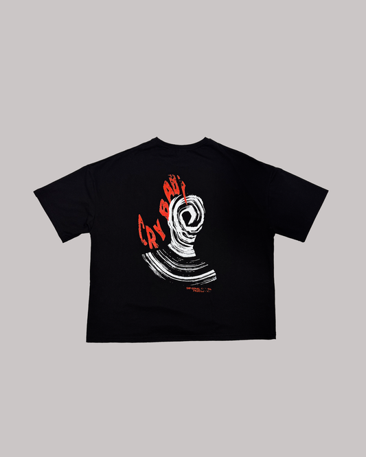Camiseta Oversize CRY BABY Negra