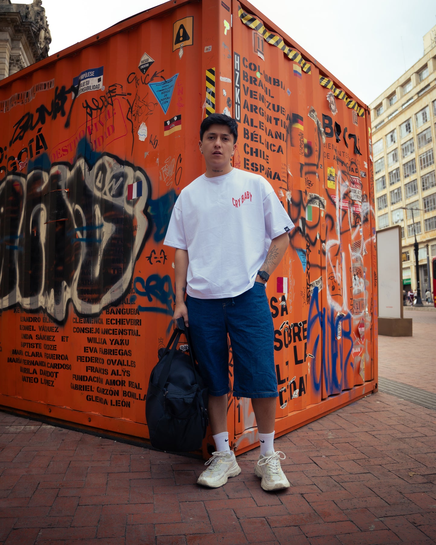 Camiseta Oversize CRY BABY Blanca